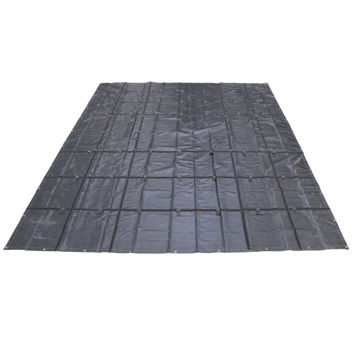 20' x 16' Lightweight Steel Tarp | 6' Drop - 14 oz. Black Tarp