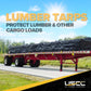 24' x 20' Lightweight Lumber Tarp | 8' Drop & Flap - 14 oz. Black Tarp