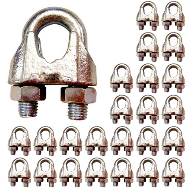 7/8" Zinc Plated Malleable Wire Rope Clip (5 pack)