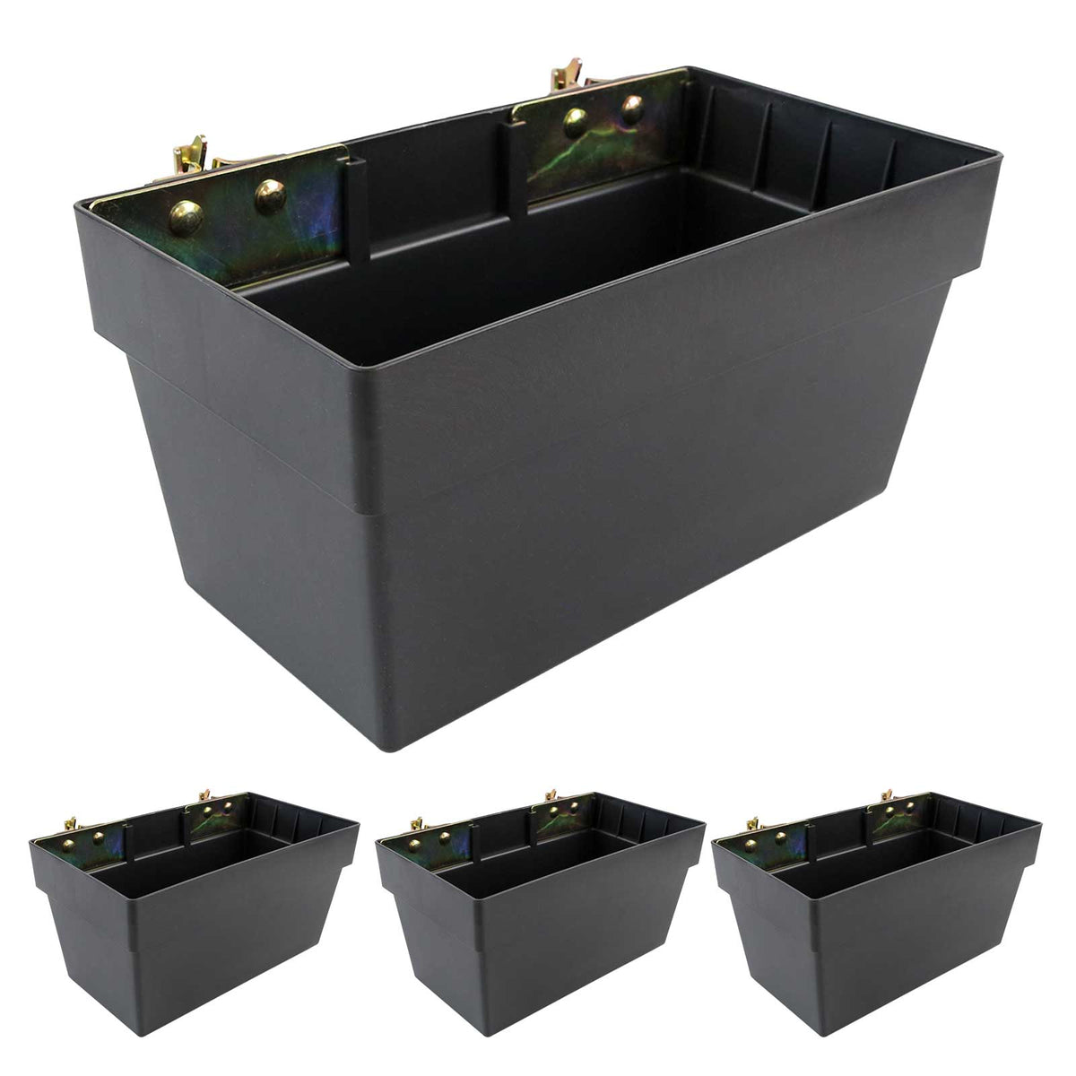 Medium E-Track Storage Bin | Plastic | 13"W x 6-1/2"H x 7-1/4"D | 4-Pack