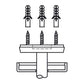 Diagram of a screw and washer assembly on a white background