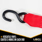 Motorcycle Cam Buckle Strap 2" x 8' with S-Hooks