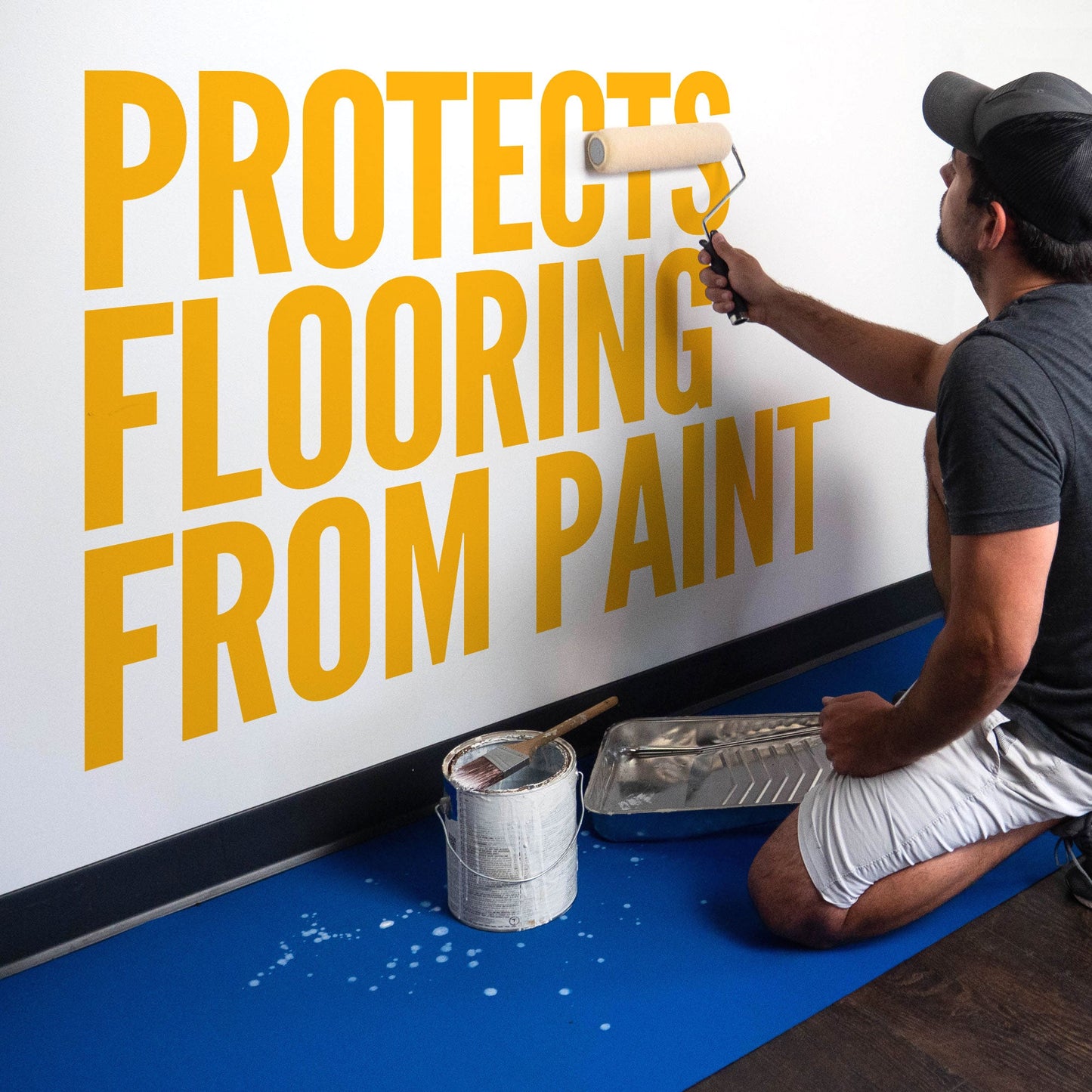 27" x 180' Neoprene Floor Runner - Blue