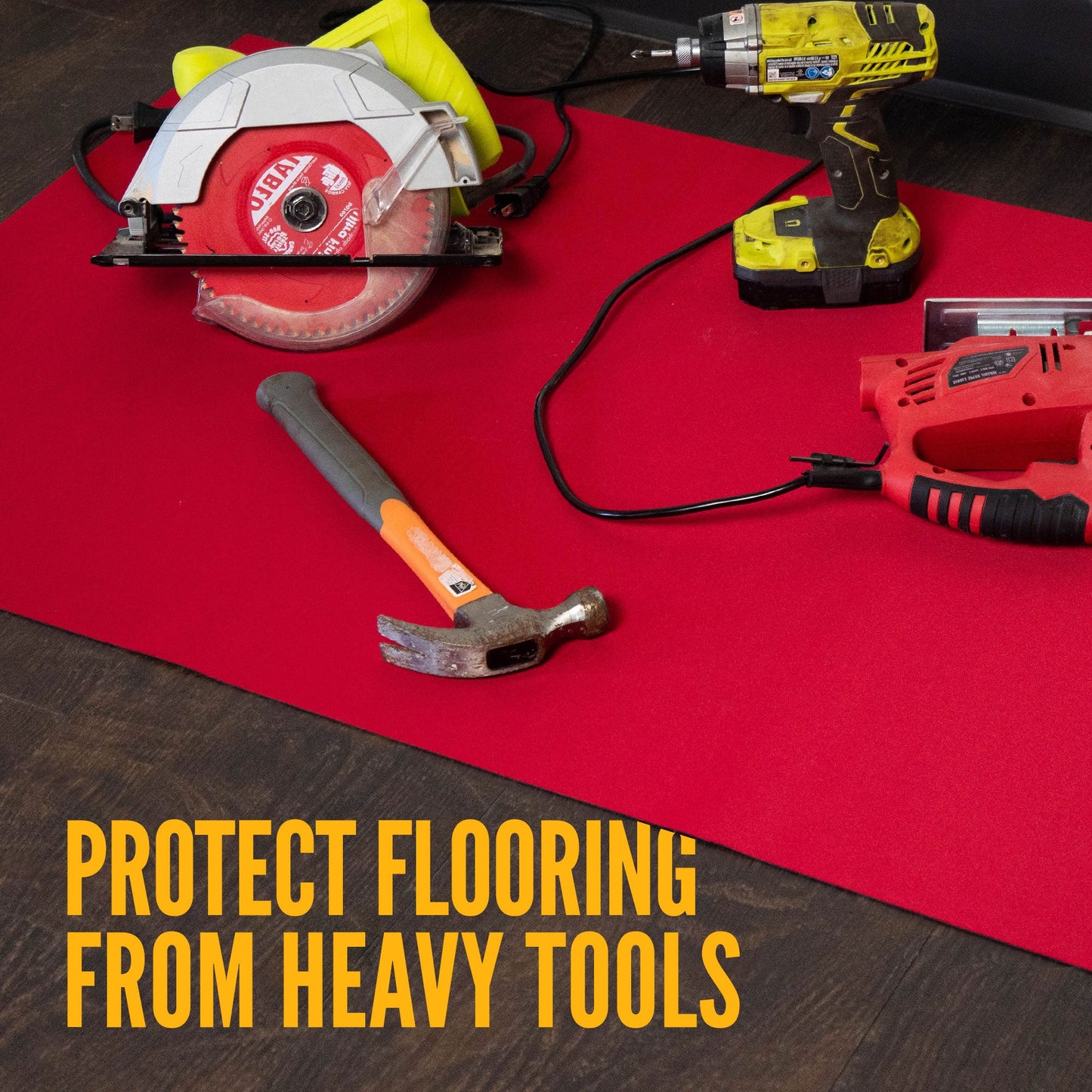 27" x 20' Neoprene Floor Runner - Red