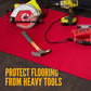 27" x 20' Neoprene Floor Runner - Red