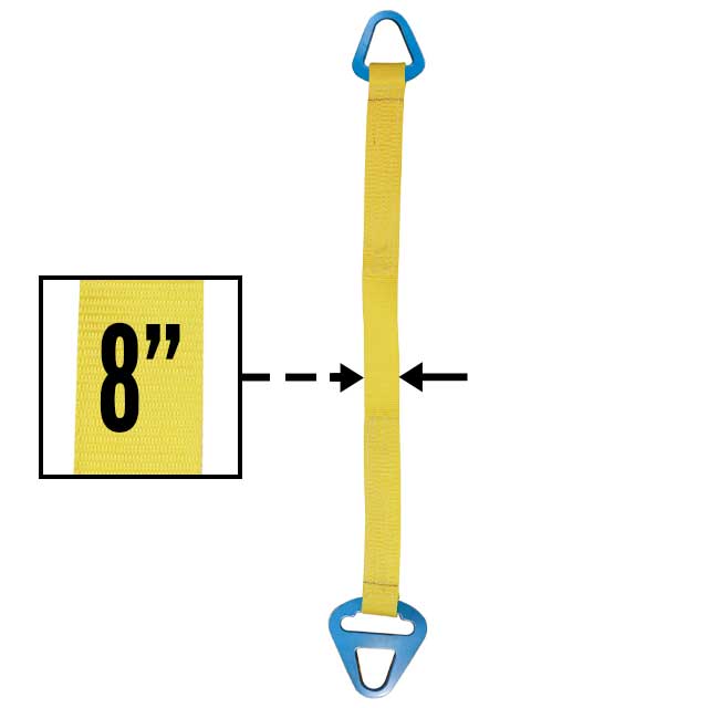 Nylon Lifting Sling - Triangle Choker - 8" x  16' - 1-ply