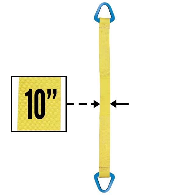 Nylon Lifting Sling - Triangle - 10" x  3' - 2-ply