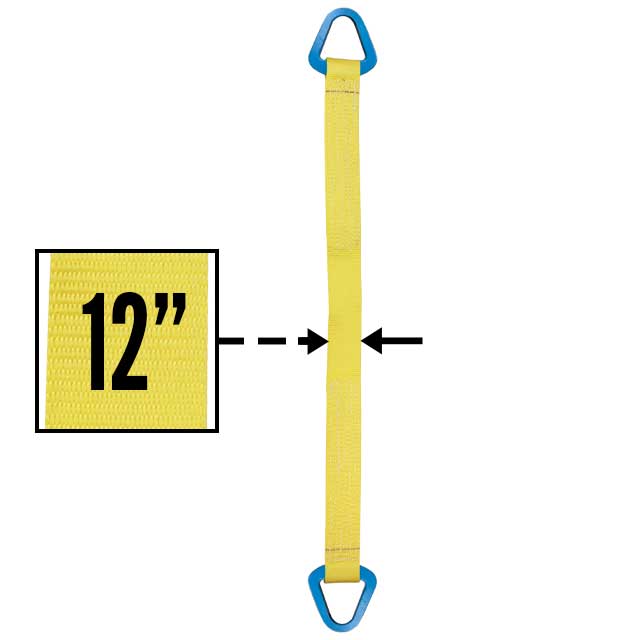 Nylon Lifting Sling - Triangle - 12" x  3' - 2-ply