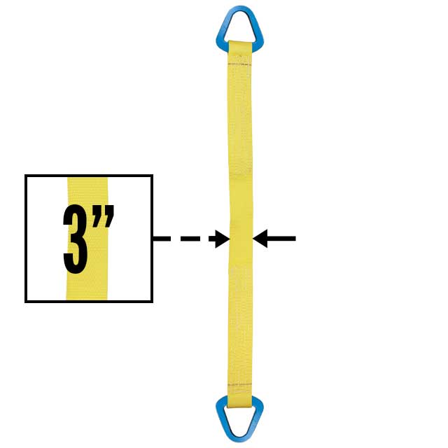 Nylon Lifting Sling - Triangle - 3" x  10' - 2-ply