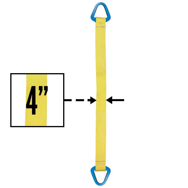 Nylon Lifting Sling - Triangle - 4" x  10' - 1-ply