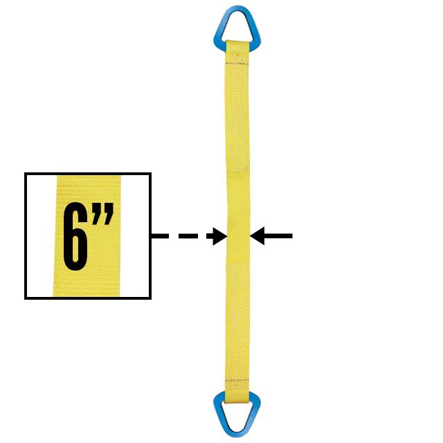 Nylon Lifting Sling - Triangle - 6" x  8' - 2-ply
