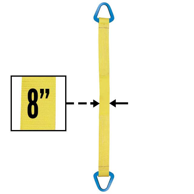 Nylon Lifting Sling - Triangle - 8" x  10' - 1-ply