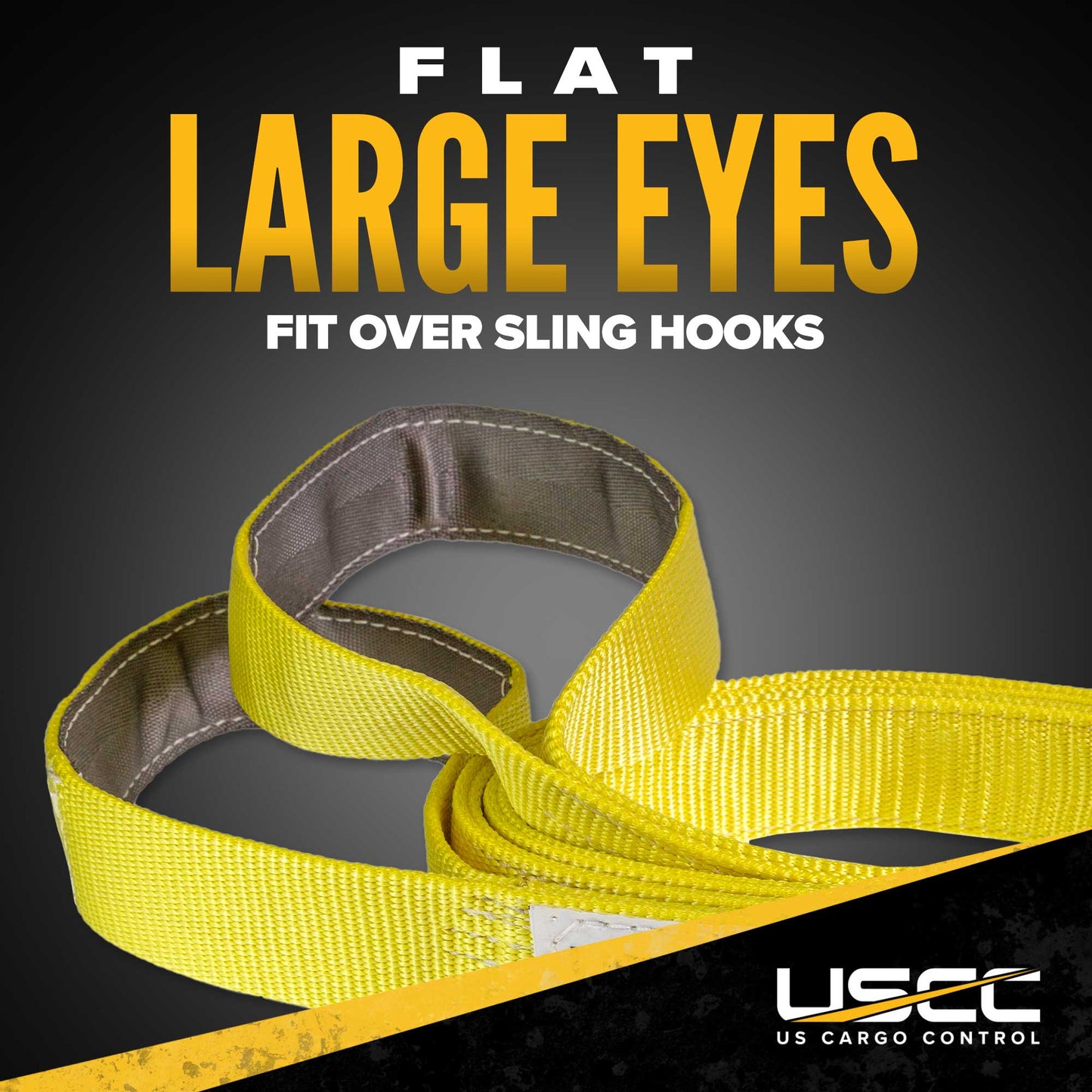Nylon Lifting Sling - Straight Eye & Eye | Reinforced Eyes - 2" x  4' - 2-ply