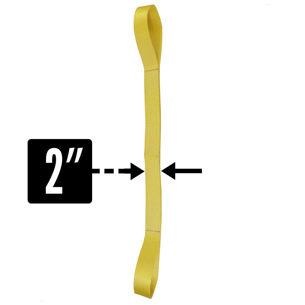 Nylon Lifting Sling - Straight Eye & Eye - 2" x  5' - 4-ply
