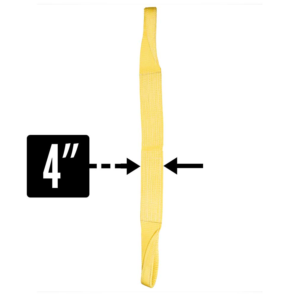 Nylon Lifting Sling - Straight Eye & Eye - 4" x  10' - 1-ply