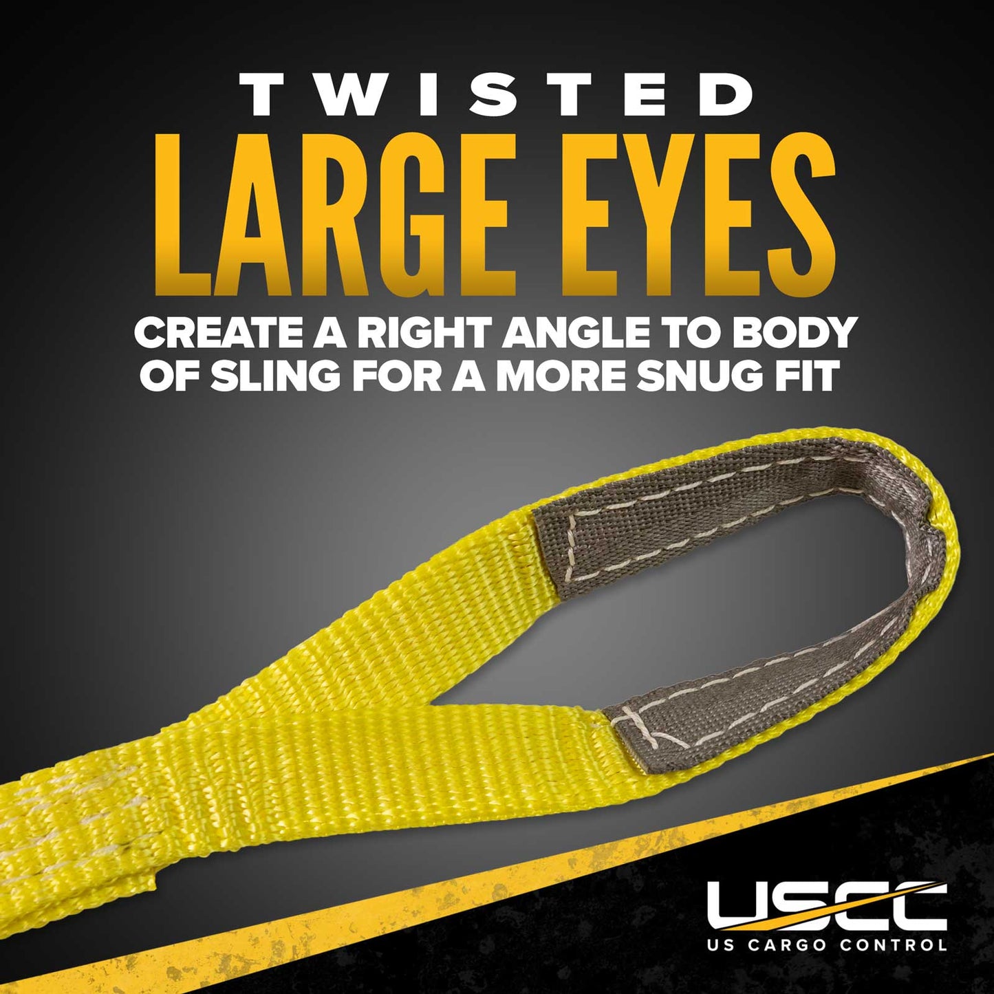 Nylon Lifting Sling - Twisted Eye & Eye | Reinforced Eyes - 1" x  14' - 3-ply
