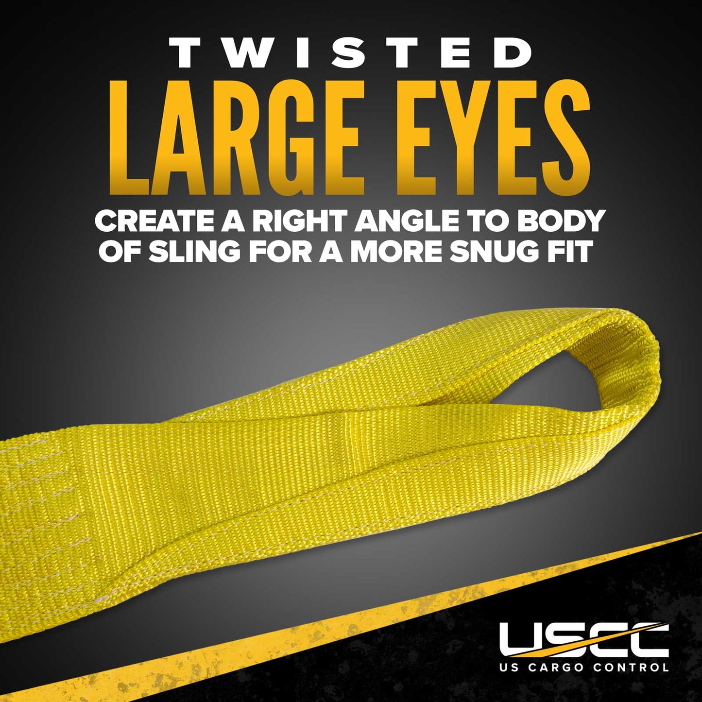 Nylon Lifting Sling - Twisted Eye & Eye - 3" x  6' - 1-ply