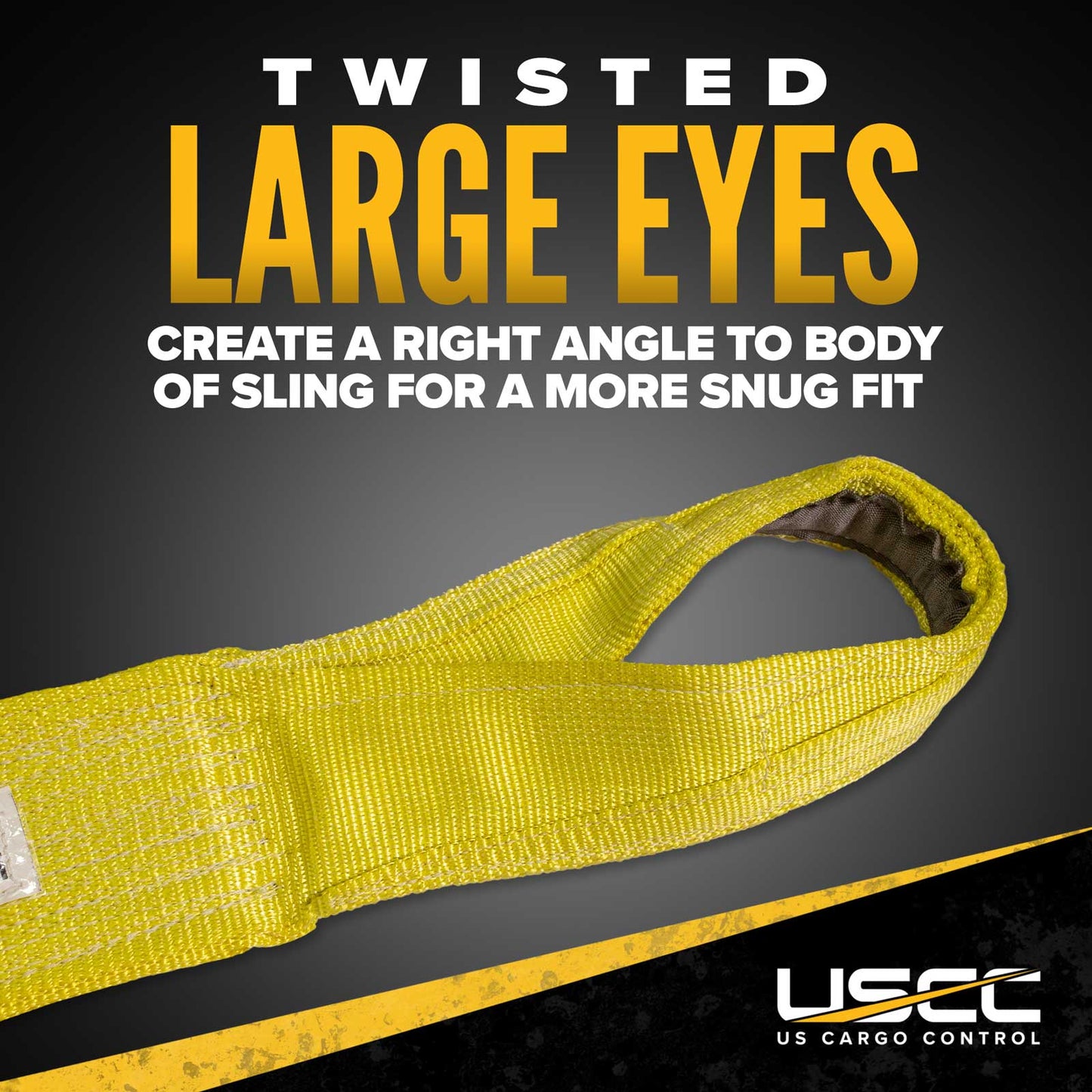 Nylon Lifting Sling - Twisted Eye & Eye | Reinforced Eyes - 5" x  20' - 4-ply