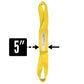 Nylon Lifting Sling - Twisted Eye & Eye | Reinforced Eyes - 5" x  10' - 1-ply