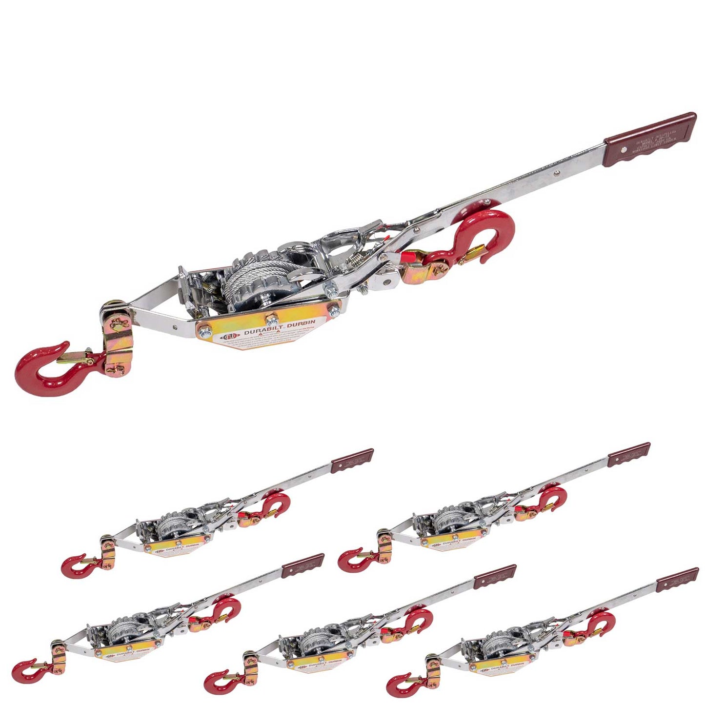 One Ton Durabilt Come Along Cable Puller - 6-Pack