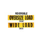 84" x 18" Oversize/Wide Load Vinyl Sign w/ Grommets & Rope Ties | 2-Pack