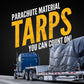 25' x 27' (8' Drop & Flap) Ultra Lightweight Parachute Lumber Tarp | 18 oz/6oz Combo Tarp