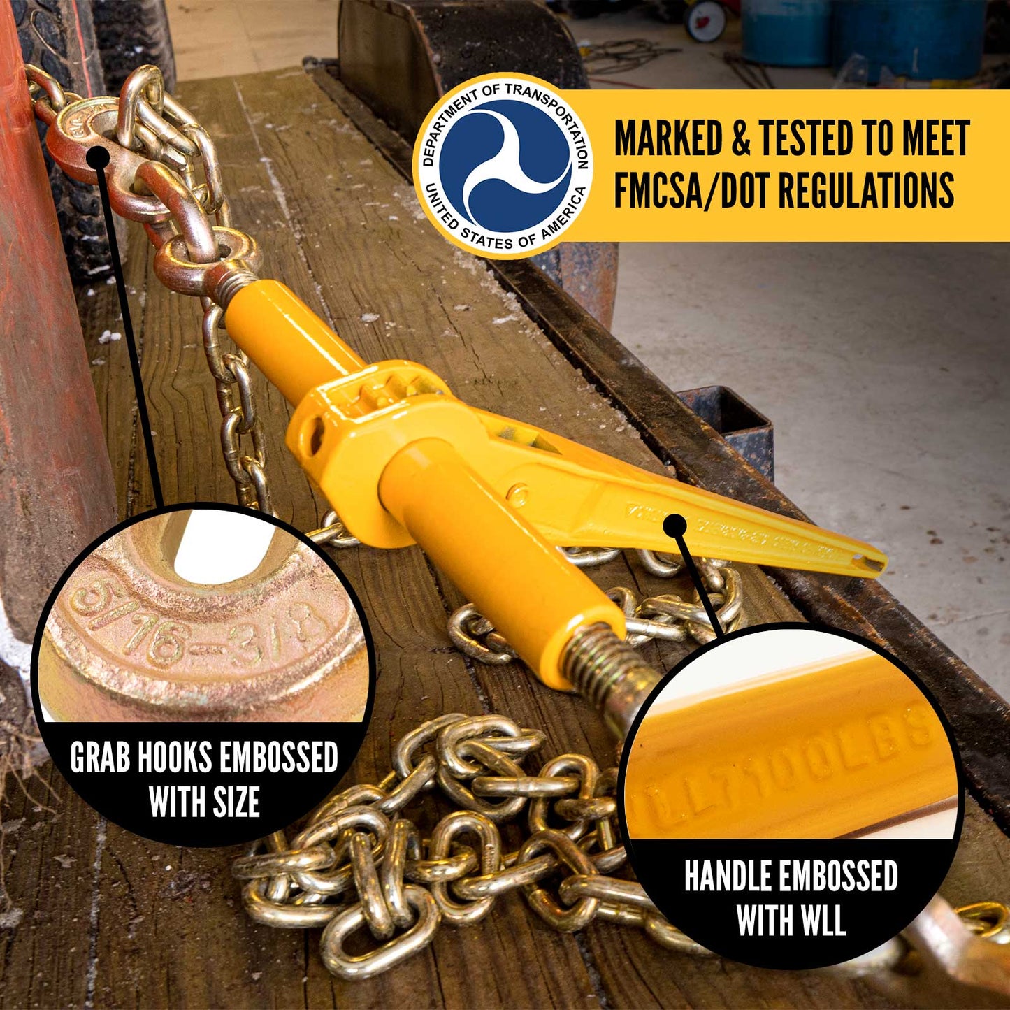 5/16" - 3/8" Peerless Ratchet Binder Plus Chain Binder