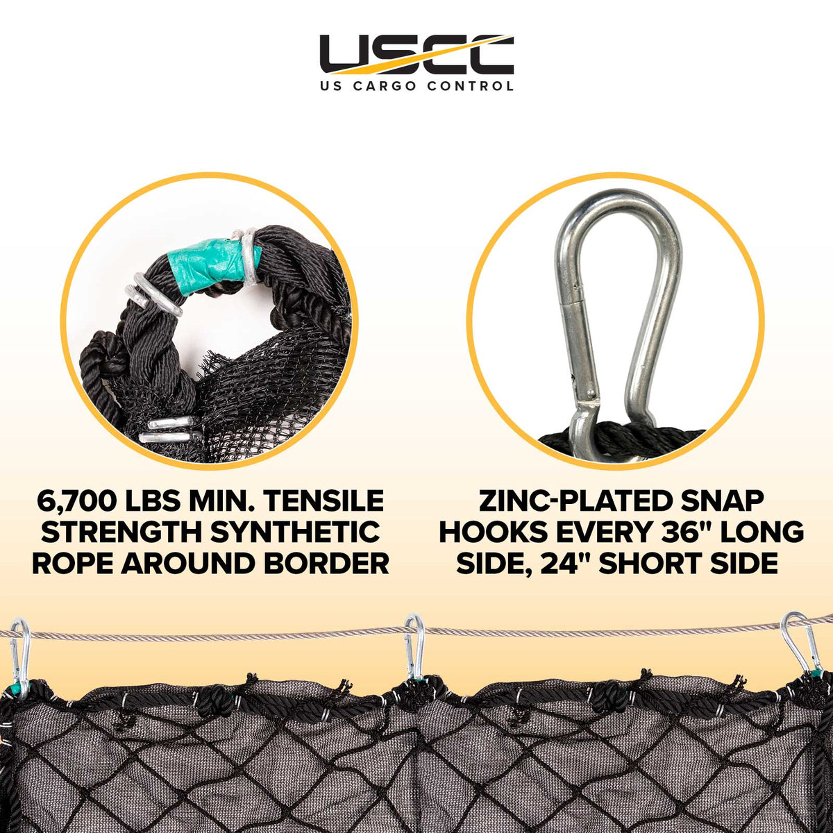 15' x 20' ANSI A10.11 Personnel Safety Net with Debris Liner | 17,500 lbs.