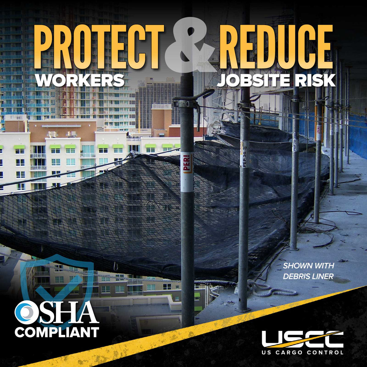 20' x 40' ANSI A10.11 Personnel Safety Net | 17,500 lbs.