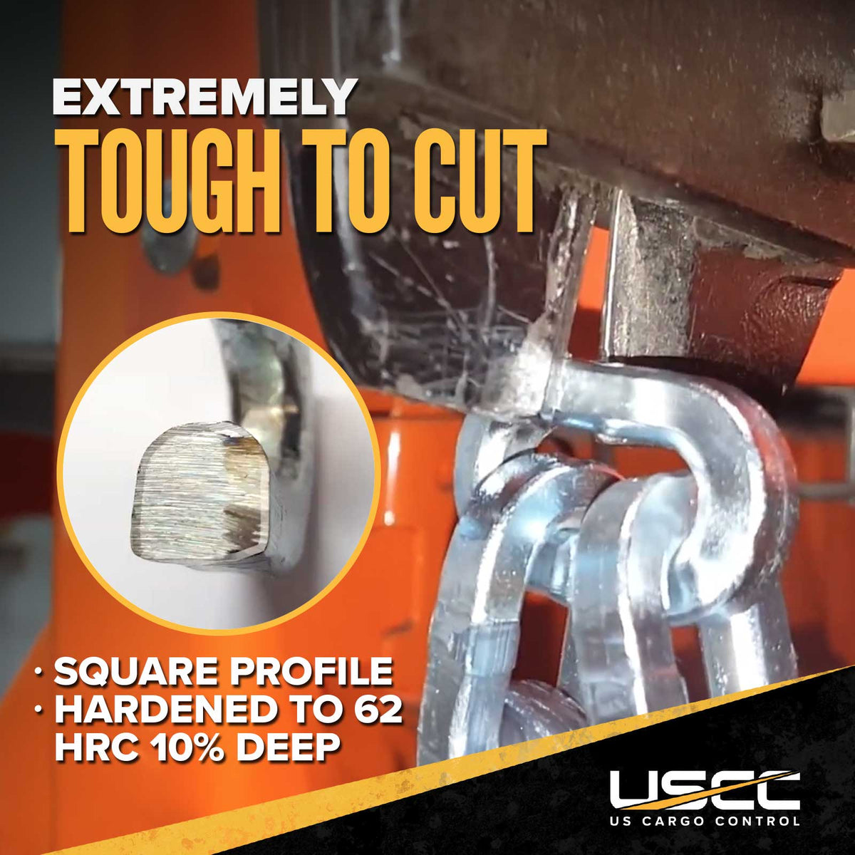 Pewag 9/32" Square Hardened Security Chain | 82 Ft. (Drum)