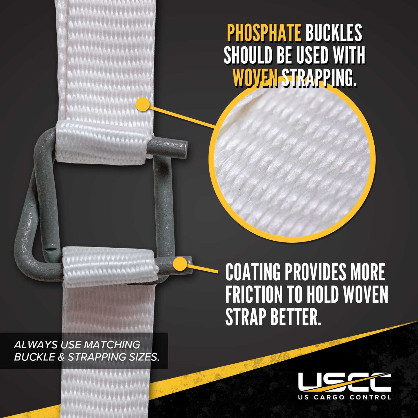 3/4" Cordstrap Buckles for Woven Strapping - 2-Pack