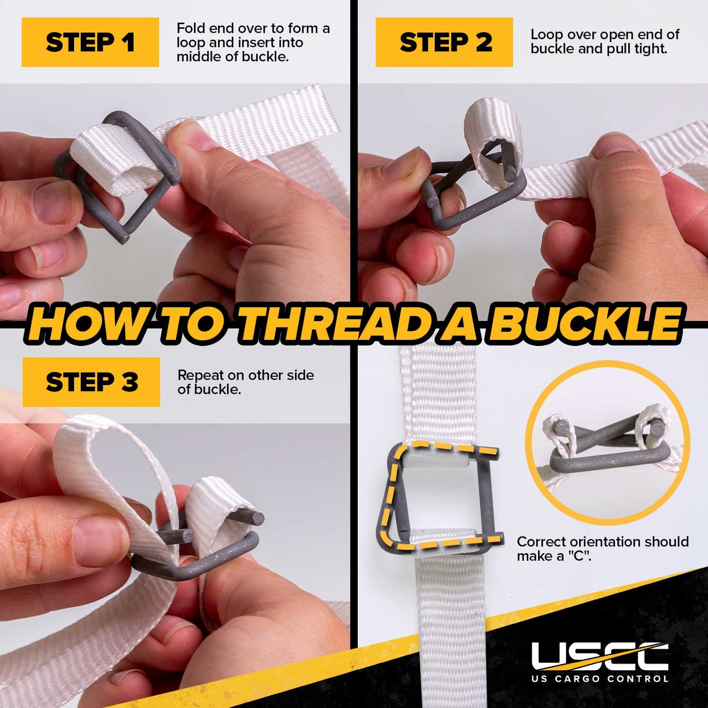 3/4" Cordstrap Buckles for Woven Strapping - 2-Pack