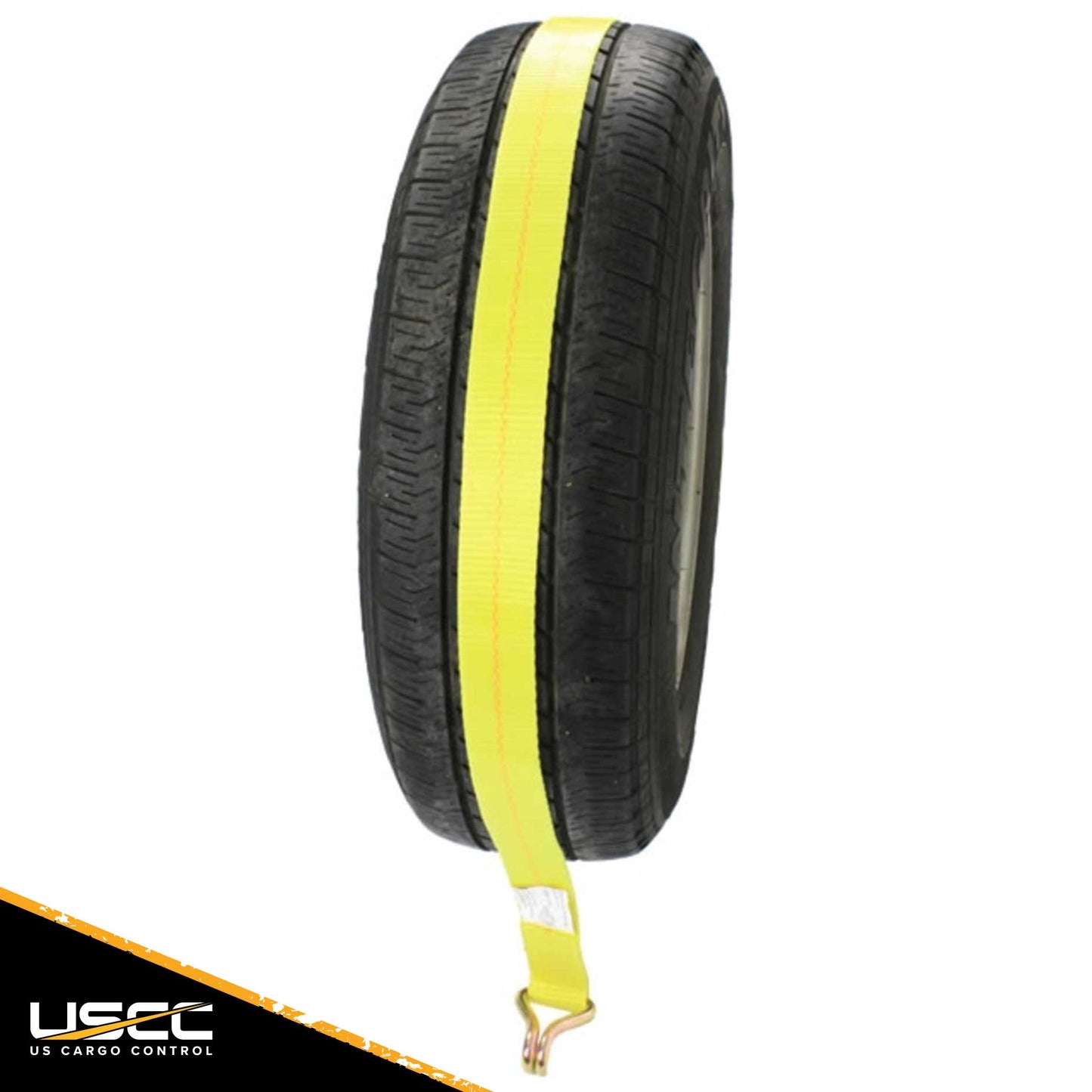 Race Car Tie Down Strap with Wire Hooks & Ratchet