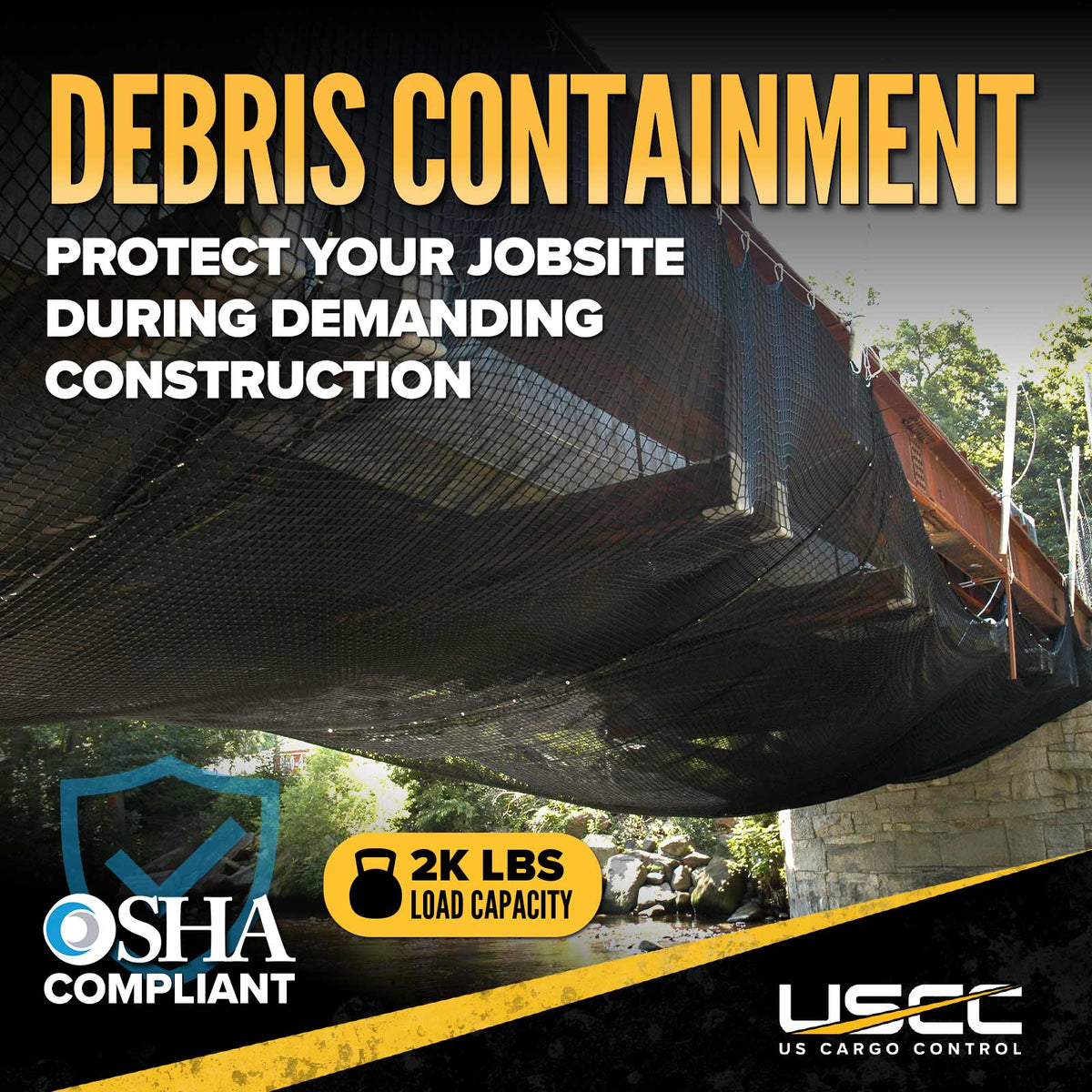 30' x 40' RocBloc® 2K Debris Net | 2,000 lbs.