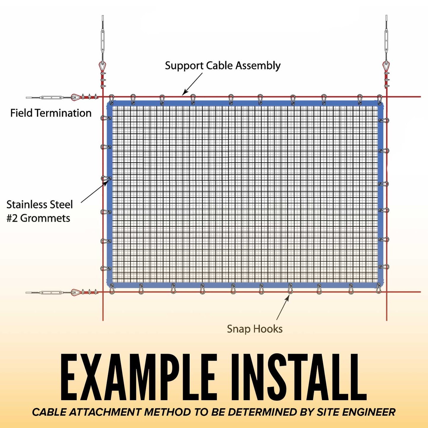 10' x 15' RocBloc® 2K Debris Net | 2,000 lbs.