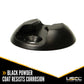 Single Stud Round L-Track Anchor Point with Bolt Plate | Black