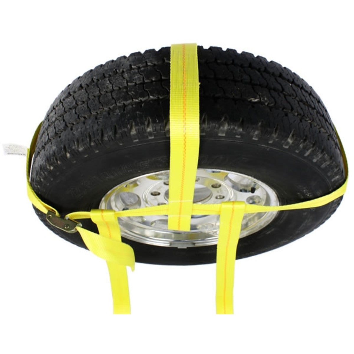 Side Mount Wheel Net with Cam Buckle & 2 Ratchets and Flat Hooks