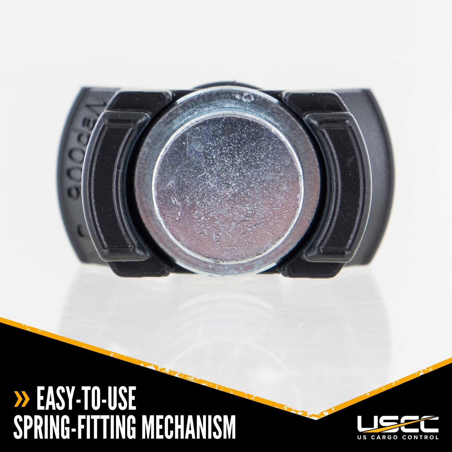 Single Stud L-Track Fitting with D-Ring | Black | 4,000 lbs. BS