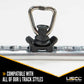 Single Stud L-Track Fitting with D-Ring | Black | 4,000 lbs. BS