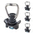 Single Stud L-Track Fitting w/ D Ring | Black | 4,000 lbs. BS | 4-Pack
