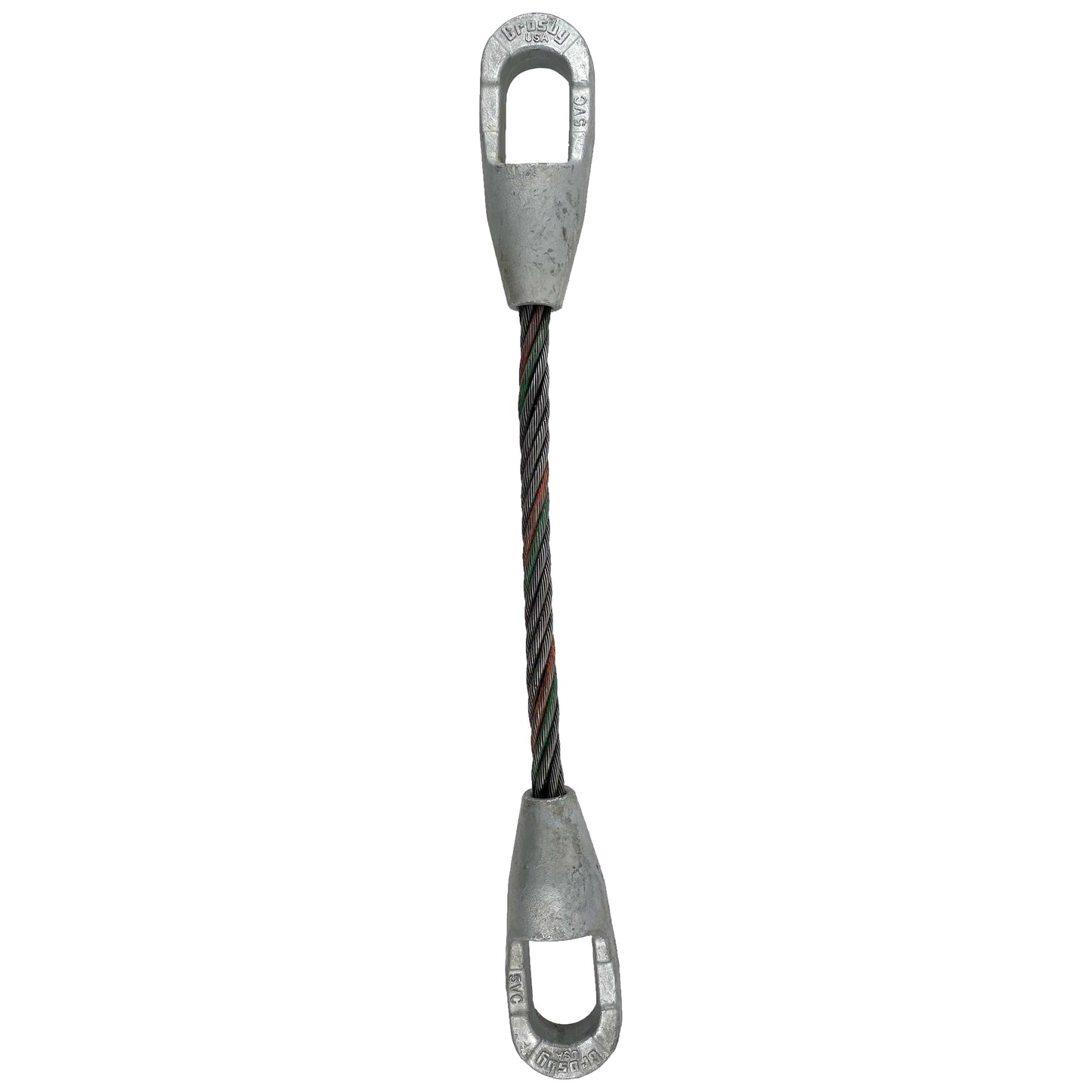 1-1/2" x 16' Closed and Closed Spelter Socket Wire Rope Sling