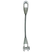 1-3/8" x 5' Open and Closed Spelter Socket Wire Rope Sling