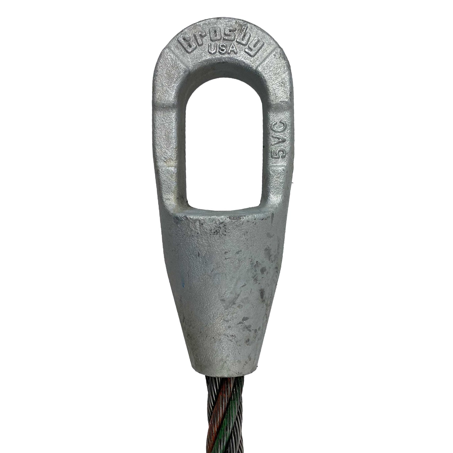 1-1/2" x 12' Open and Closed Spelter Socket Wire Rope Sling