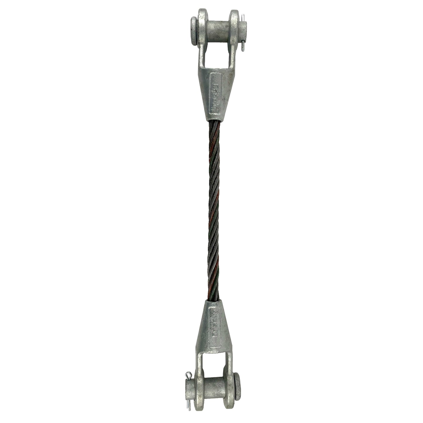 1/4" x 5' Open and Open Spelter Socket Wire Rope Sling