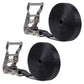1" x 15' Black Stainless Steel Endless Ratchet Strap | 2-Pack