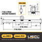 Standard Adjustable Lifting Beam w/ Shackles -  8,000 Lb. Capacity - 3' to 6' Spread