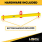 Standard Adjustable Lifting Beam w/ Shackles -  8,000 Lb. Capacity - 3' to 6' Spread