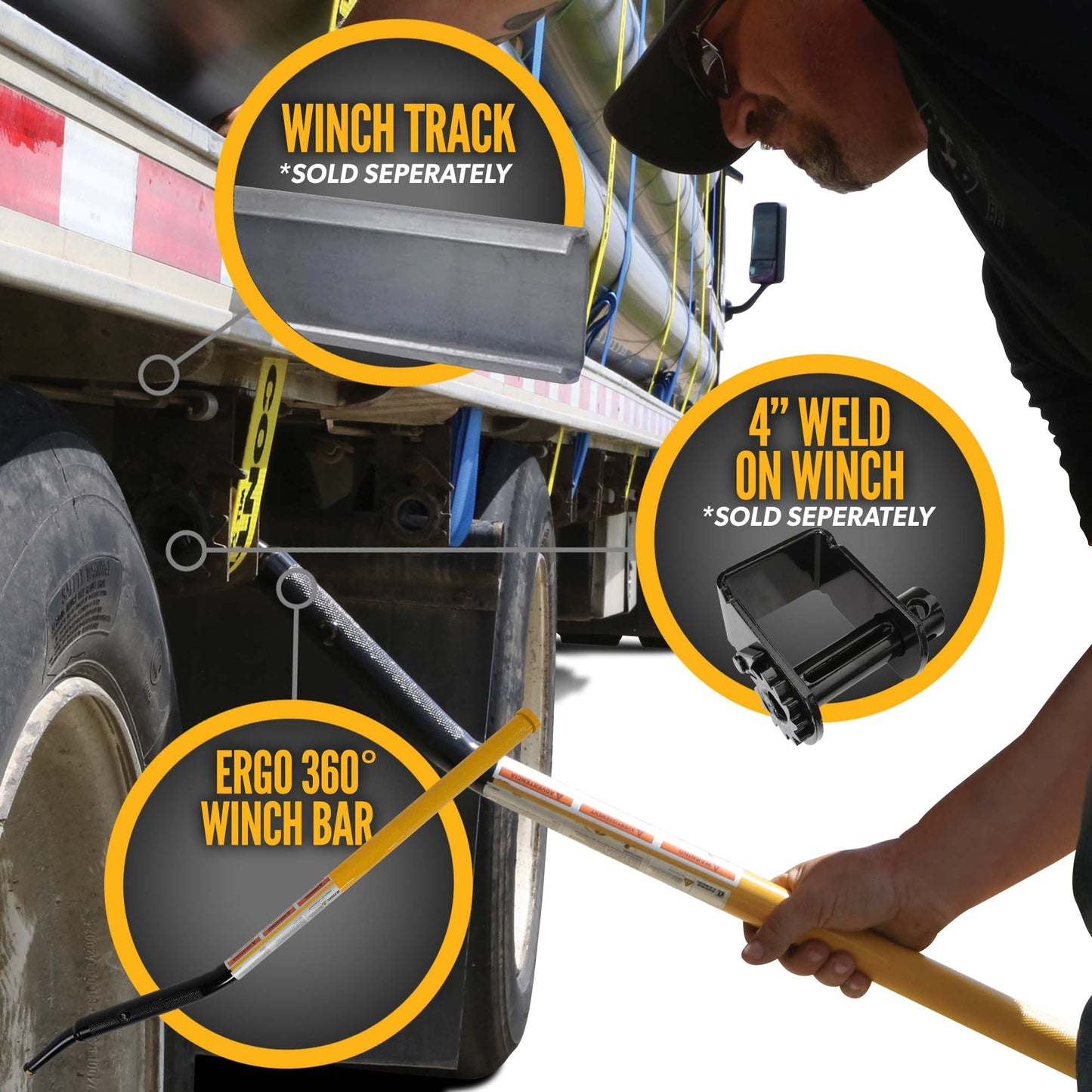 Ergo 360° Standard Winch Bar - Painted Finish