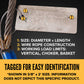 3/8" x 2' Standard Eye & Hook Wire Rope Sling