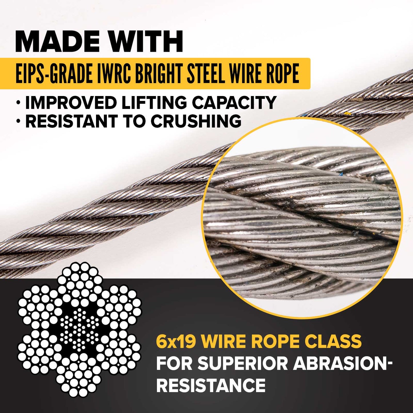5/16" x 10' Standard Eye Wire Rope Sling